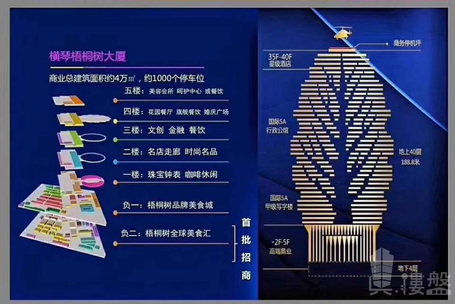 梧桐树大厦-珠海|首期5万(减)|横琴第一地标 顶级豪华|口岸地铁物业 (实景航拍)